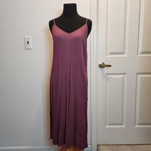 Forever 21 Plum / Purple Small Backless Spaghetti Straps V Neck Dress